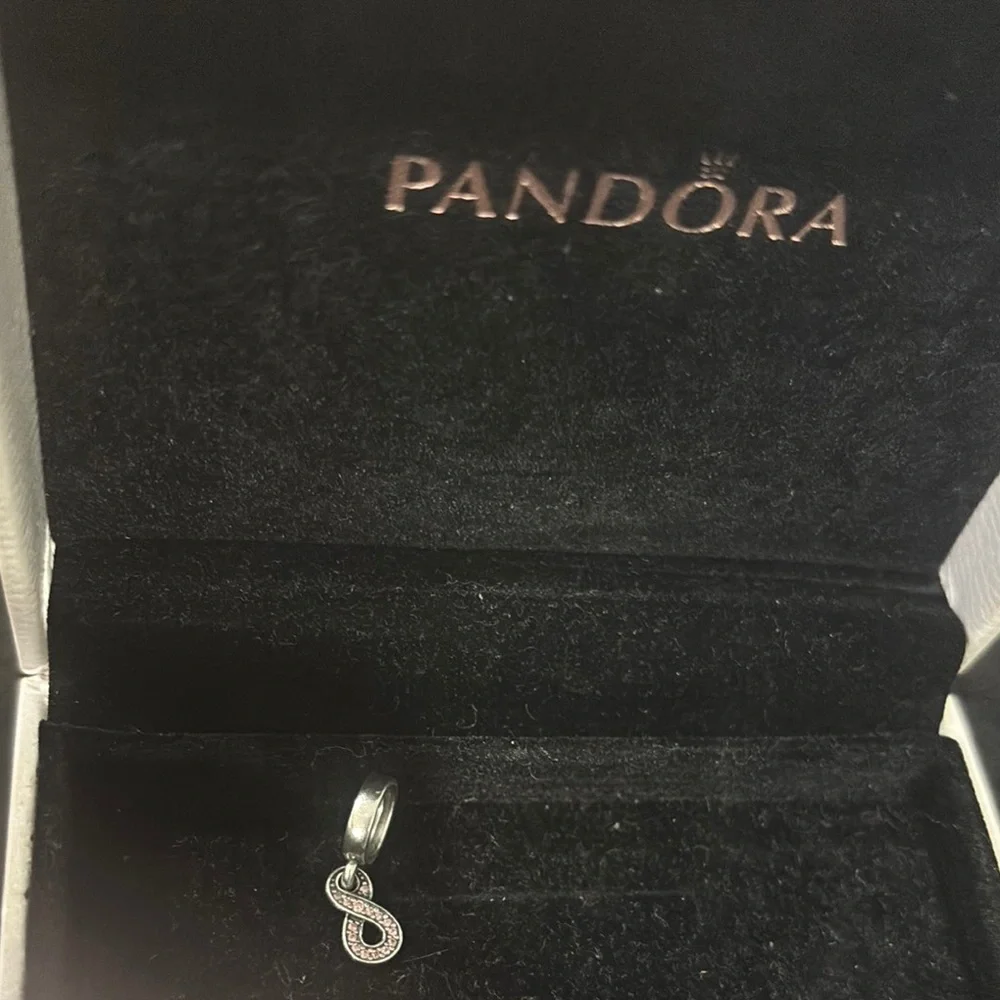 Pink & Silver Infinity Pandora Chatm - Picture 3 of 3